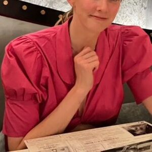 Maison Cleo Pink Silk Blouse